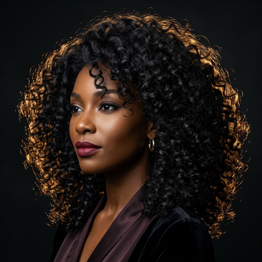 Glossy Curly Volume