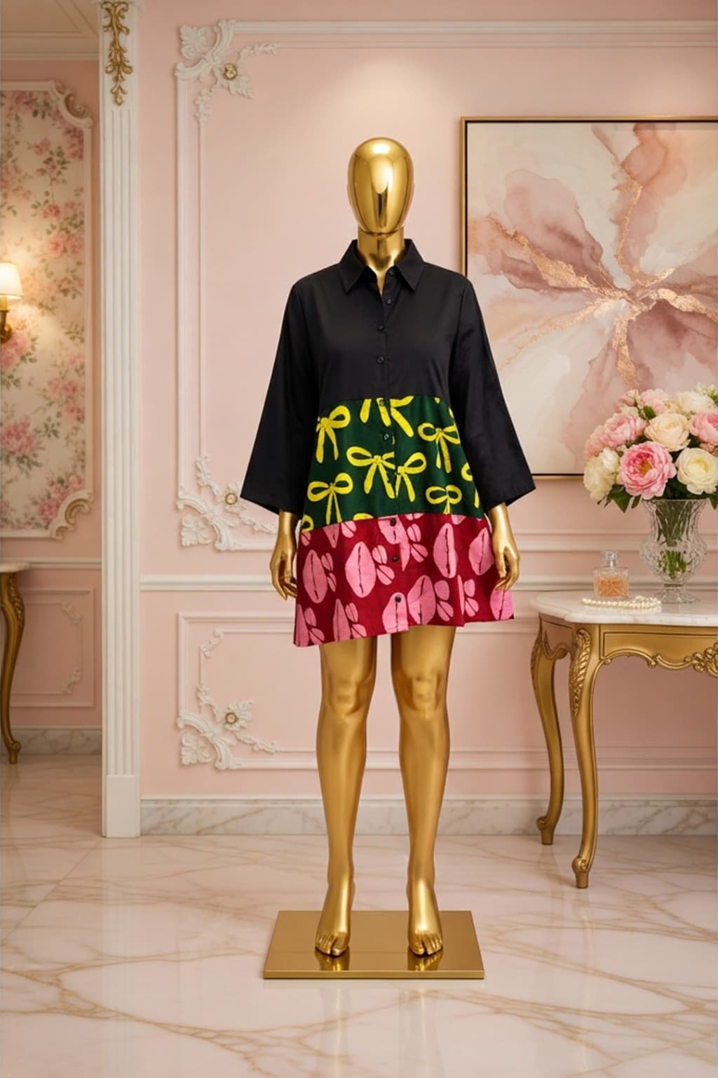 Urban Bloom Shirt Dress